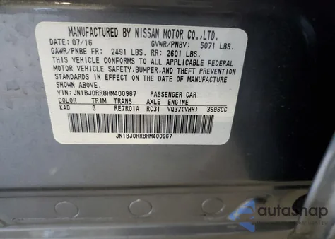 2017 Infiniti Qx50 from USA, damaged, VIN JN1BJ0RR8HM400967